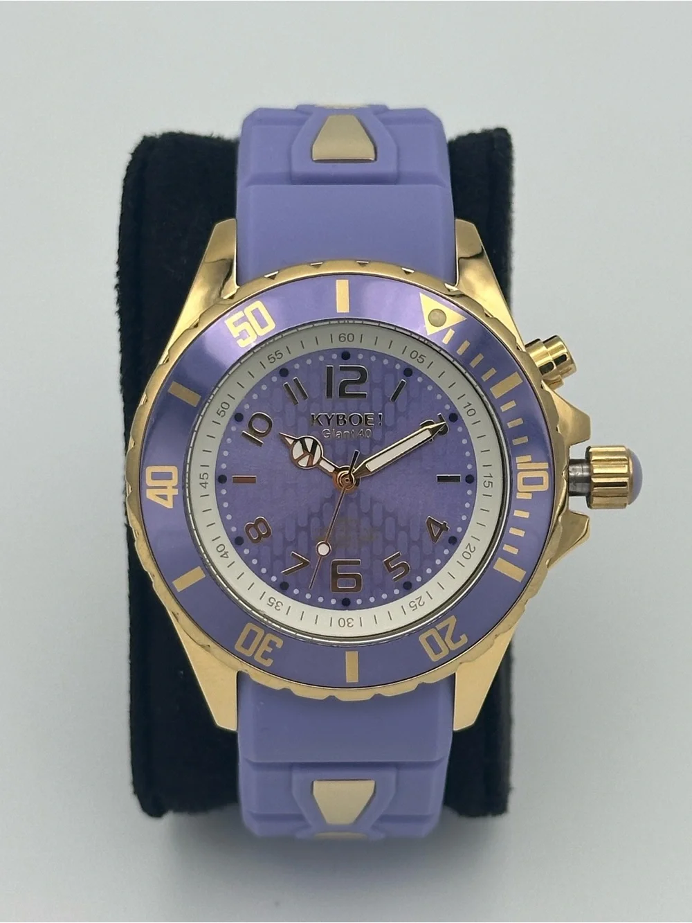 KYBOE! Giant 40 Purple Gold Women’s Watch 40mm New Battery Runs Perfect